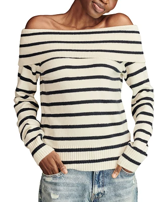 Lucky Brand Women's Off-The-Shoulder Long-Sleeve Sweater