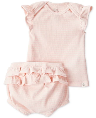 Little Planet by Carter's Baby Girls 2-Pc. Organic Cotton Top & Shorts Knit Set