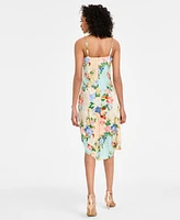 Siena Women's Printed Cowl Neck Sleeveless Sheath Dress