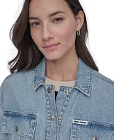 Dkny Jeans Women's Utility Pocket Denim Jacket - Fjz