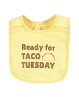 Hudson Baby Infant Boy Cotton Bibs, Taco Tuesday, One Size