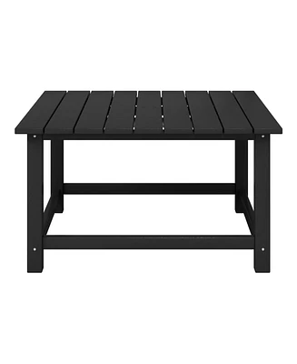 Low Outdoor Hdpe Square Patio Coffee Table