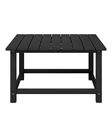 Low Outdoor Hdpe Square Patio Coffee Table