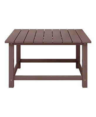 Low Outdoor Hdpe Square Patio Coffee Table