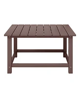 Low Outdoor Hdpe Square Patio Coffee Table