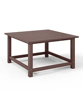 Low Outdoor Hdpe Square Patio Coffee Table