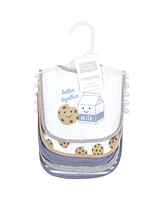 Hudson Baby Cotton Bibs, Milk And Cookies Better Together, One Size