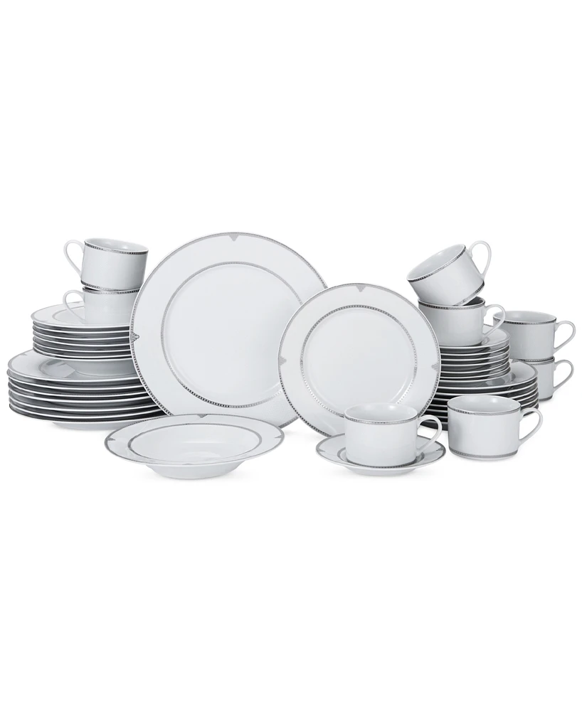 Mikasa Porcelain 40-Pc. Regent Bead Dinnerware Set, Service for 8