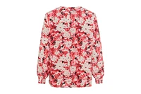 Olsen Floral Camo Tunic Blouse