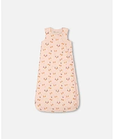 Deux par Baby Girls Printed Muslin Sleep Sack Peach With Pears - Infant|Toddler