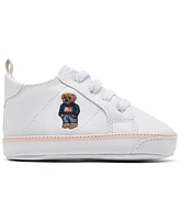 Polo Ralph Lauren Baby Girls Quilton Bear Gore Hi Crib Booties from Finish Line