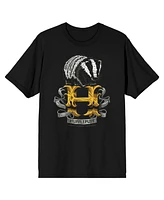 Harry Potter Hufflepuff Badger Men's Black T-shirt-3XL