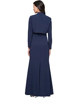 Alex Evenings Women's Rosette-Trim Bolero-Jacket Gown