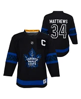 Outerstuff Big Boys and Girls Auston Matthews Black Toronto Maple Leaf's Alternate Replica Player Jersey