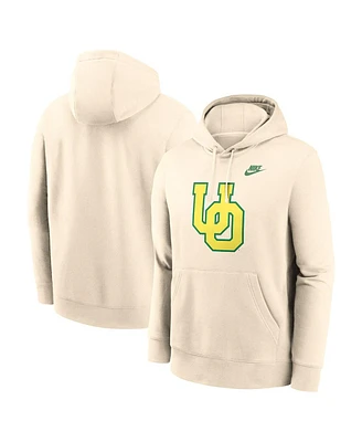 Nike Men's Cream Oregon Ducks Vault Logo Pullover Hoodie