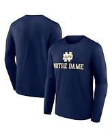 Fanatics Men's Navy Notre Dame Fighting Irish Team Lockup Long Sleeve T-Shirt