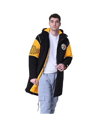 Starter Men's Black Pittsburgh Steelers Dynasty Polyfill Stadium Full-Zip Jacket