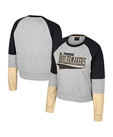 Colosseum Big Girls Heather Gray Purdue Boilermakers Katinka Rhinestone Pullover Sweatshirt