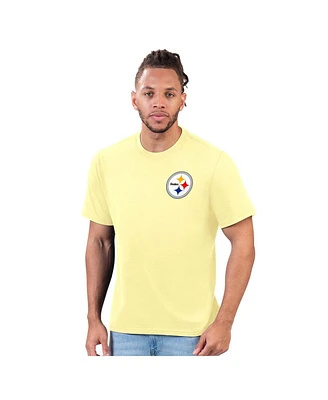 Margaritaville Men's Gold Pittsburgh Steelers Time Flies T-Shirt