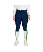 Wear By Erin Andrews Women's College Navy/Neon Green Seattle Seahawks Color-Block Leggings