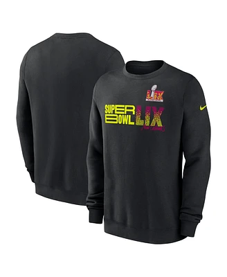 Nike Men's Black Super Bowl Lix Club Fleece Pullover Sweatshirt