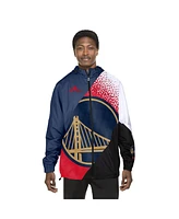 New Era Men's Navy Golden State Warriors 2024/25 City Edition Full-Zip Windbreaker Jacket