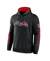 Fanatics Men's Black Atlanta Braves Big City Legacy Fleece Pullover Hoodie