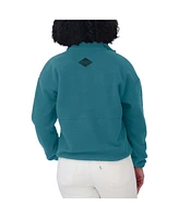 Wear by Erin Andrews Women's Teal San Jose Sharks Polar Fleece Half-Zip Jacket