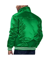 Starter x Levi's Men's Kelly Green Boston Celtics Silver Label Trucker Satin Full-Snap Jacket