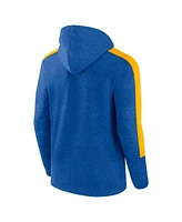 Fanatics Men's Heather Royal Los Angeles Rams Gains Full-Zip Hoodie