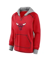 Logo Athletic Women's Red Chicago Bulls Boom Pullover Hoodie