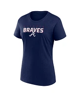 Fanatics Women's Navy Atlanta Braves Lean T-Shirt