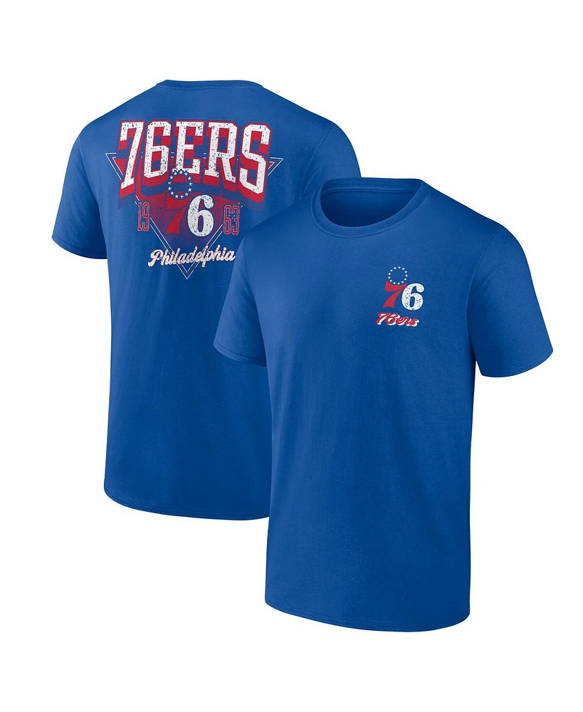 Logo Athletic Men's Royal Philadelphia 76ers Never Over T-Shirt