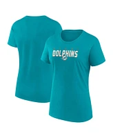 Logo Athletic Women's Aqua Miami Dolphins Lean T-Shirt