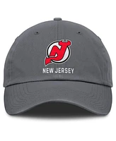 Fanatics Men's Charcoal New Jersey Devils Washed Adjustable Hat