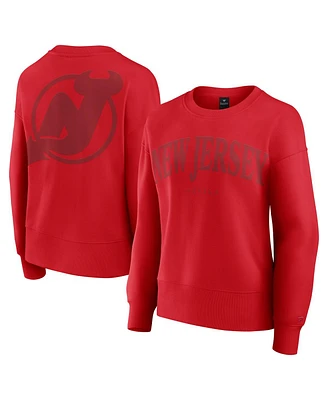 Fanatics Women's Red New Jersey Devils Elements Flow Pullover Sweatshirt