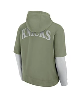 Fanatics Men's Olive New York Knicks Elements Sleek Pullover Hoodie