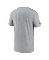 Nike Men's Heather Gray Texas Longhorns On-Court Basketball Legend Practice Performance T-Shirt