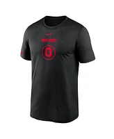 Nike Men's Black Ohio State Buckeyes On-Court Basketball Legend Practice Performance T-Shirt