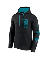 Fanatics Men's Black Charlotte Hornets Game Time Crossover Pullover Hoodie