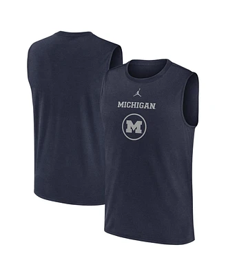 Jordan Men's Navy Michigan Wolverines On-Court Basketball Practice Legend Sleeveless T-Shirt