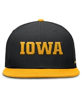 Nike Men's Black/Gold Iowa Hawkeyes Two-Tone Primetime Performance Fitted Hat