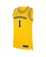 Jordan Men's 1 Maize Michigan Wolverines Alternate Replica Jersey