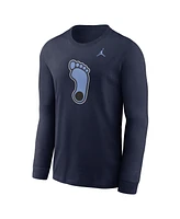 Jordan Men's Navy North Carolina Tar Heels Alternate Logo Long Sleeve T-Shirt