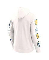 Fanatics Men's White St. Louis Blues Letterman Fleece Pullover Hoodie