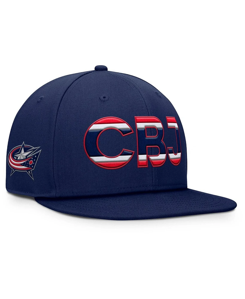 Fanatics Men's Navy Columbus Blue Jackets Authentic Pro Rink Snapback Hat