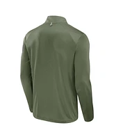 Fanatics Men's Olive Texas A M Aggies Oht Military Appreciation Defender Quarter-Zip Jacket