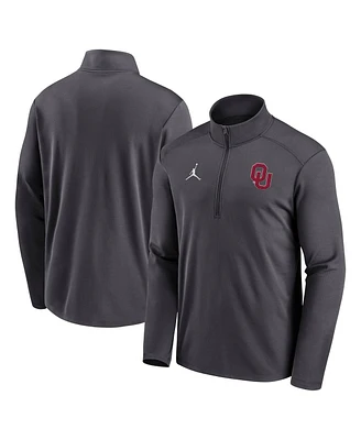 Jordan Men's Anthracite Oklahoma Sooners Primetime Pacer Performance Half-Zip Top