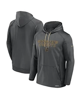 Fanatics Men's Gray Vegas Golden Knights Authentic Pro Rink Fleece Pullover Hoodie