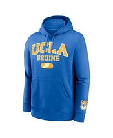 Nike Men's Light Blue Ucla Bruins Legacy Foundational Two-Hit Club Performance Pullover Hoodie